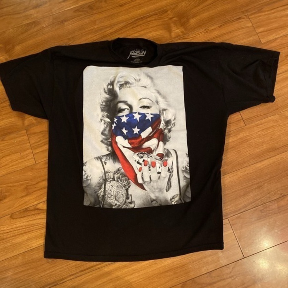 marilyn monroe t shirt‎ Poison XXL Black 100% Cotton  3556